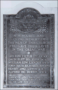 Zion Chapel Roll of Honour